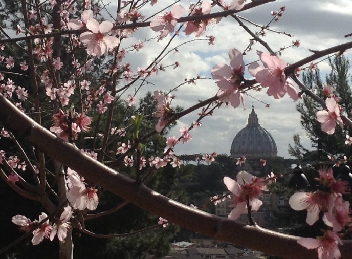 View of Vatican chapel from Monte Ciocci park